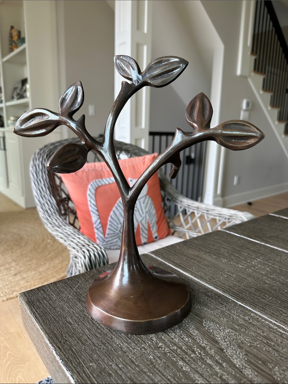 Pottery Barn Bronze Leaf sculpture